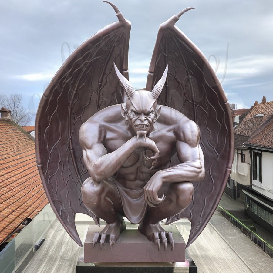 bronze gargoyle statue (1)