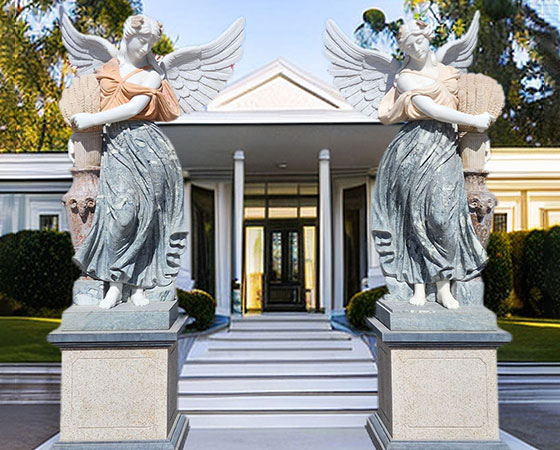 large garden angel statues (2)