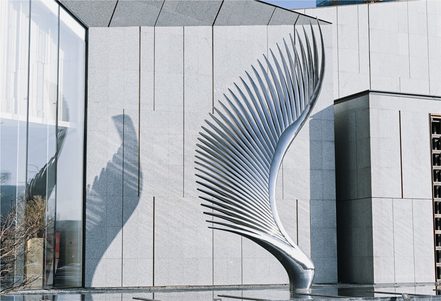large metal wing sculpture (3)