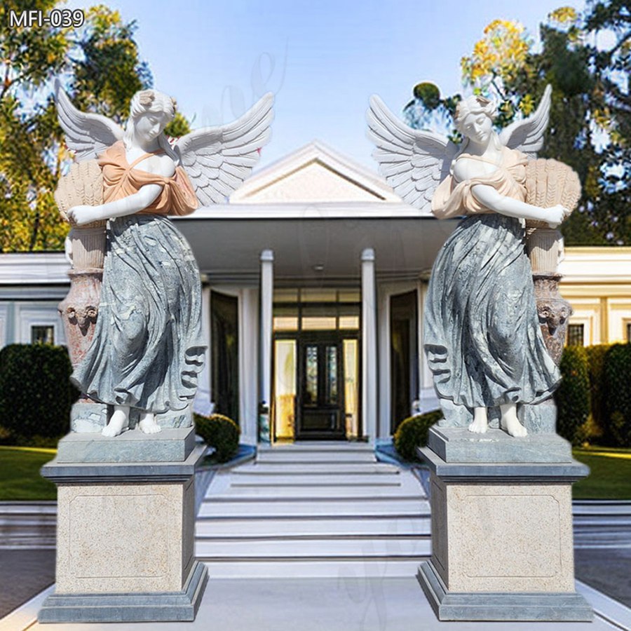 marble garden angel statues (2)