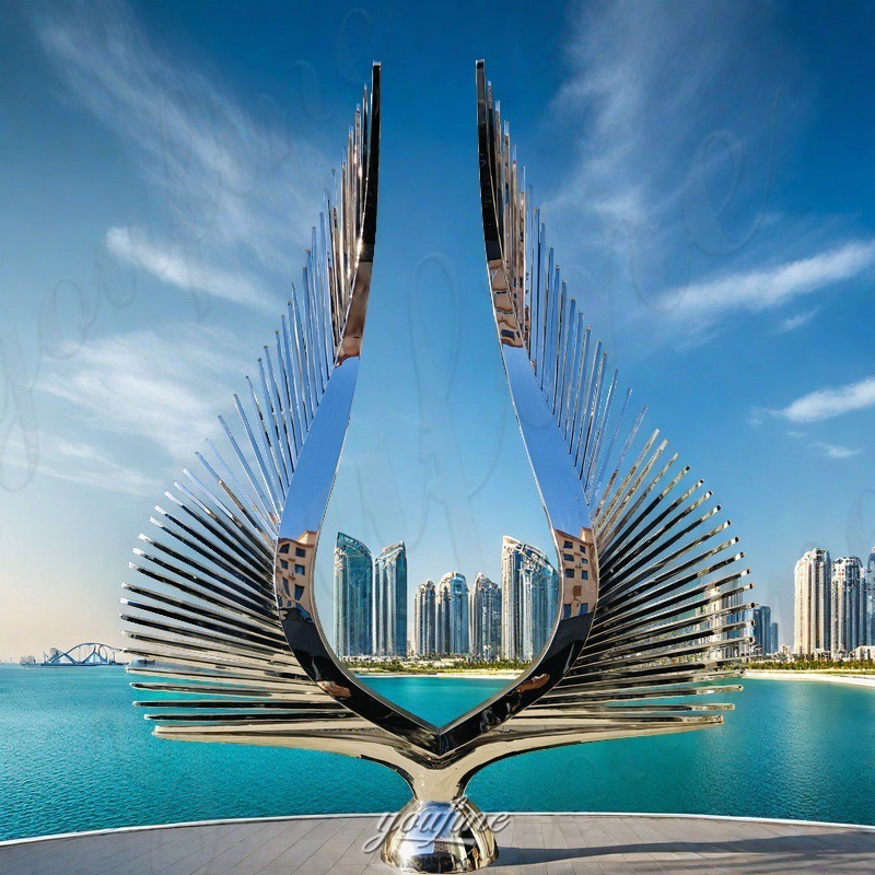 mirror angle wing sculpture
