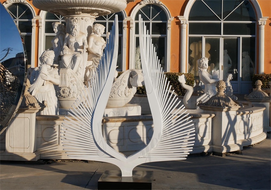 stainless steel wing sculpture (2)