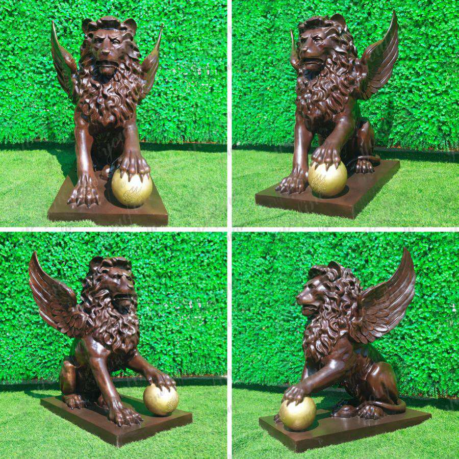 bronze winged lion statue for sale (1)