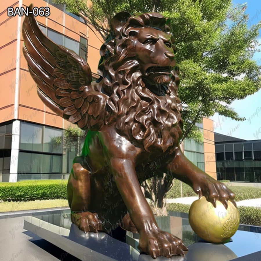 bronze winged lion statue for sale (2)
