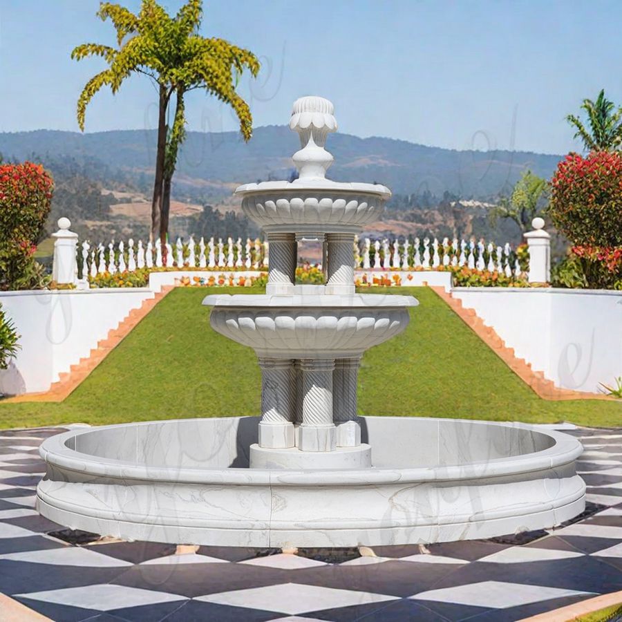 hand carved marble fountain (2)
