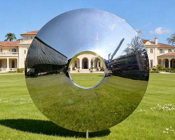 mirror disc sculpture
