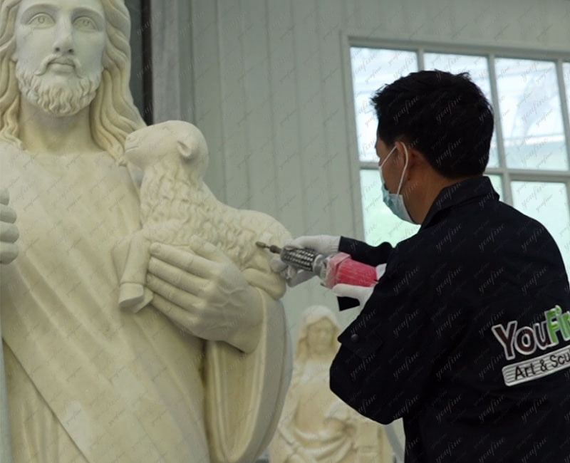 YouFine church sculpture hand carving artist (2)