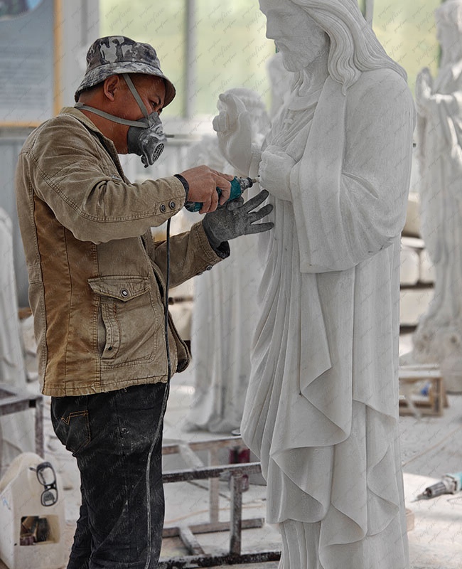 YouFine church sculpture hand carving artist (7)