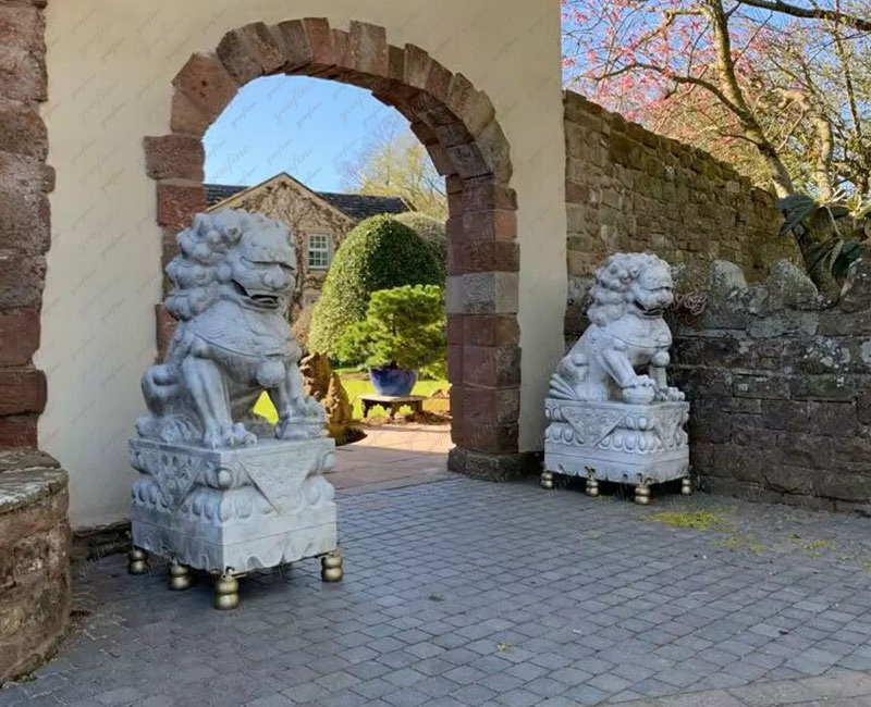 marble lion statue for entrance (4)