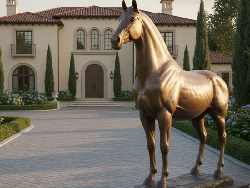 bronze-horse-statue-in-luxury-estates