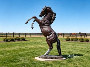 Rearing Horse Statue