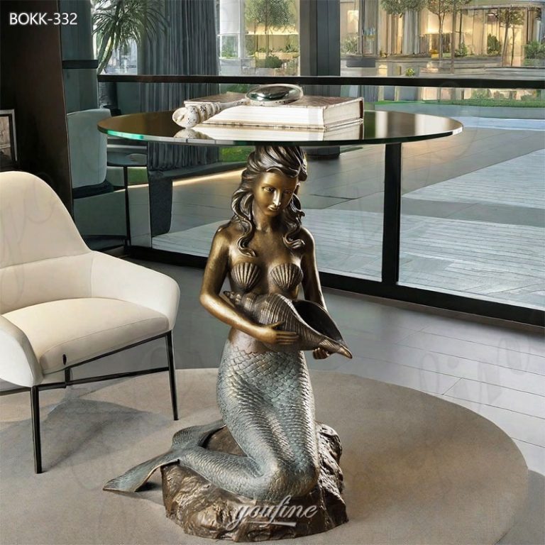 Bronze Mermaid Coffee Table YouFine Sculpture