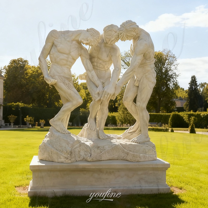 marble the three shades sculpture