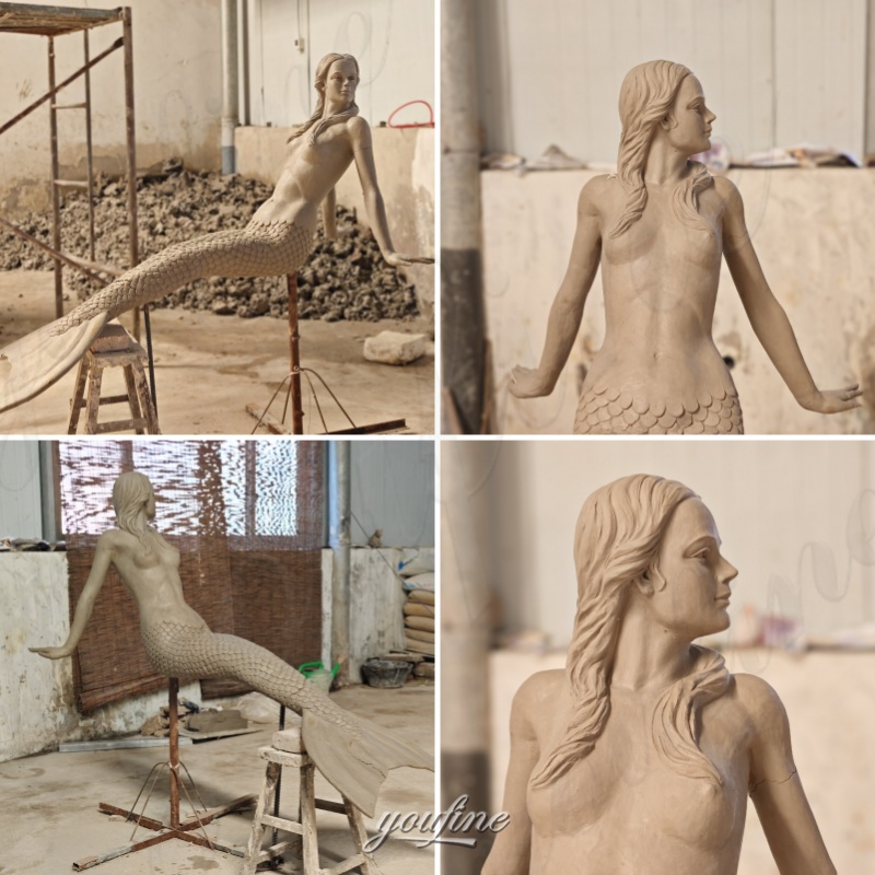mermaid clay model