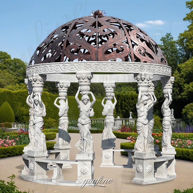 Caryatid Stone Gazebo