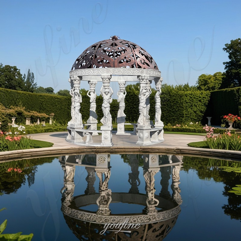 marble Caryatid Stone Gazebo