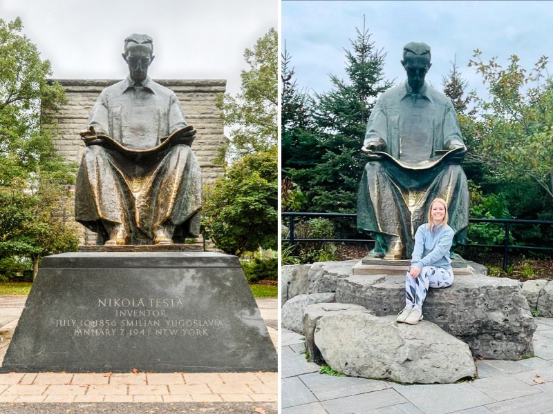 famous bronze Nikola Tesla Statue