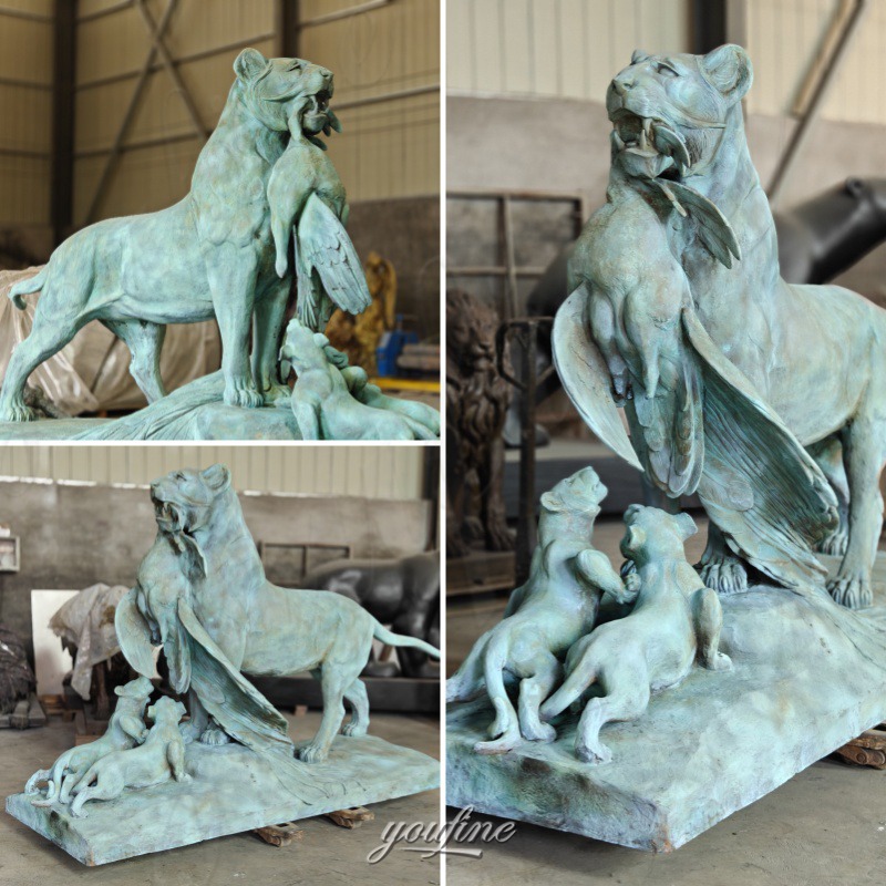 lion and lamb statue details