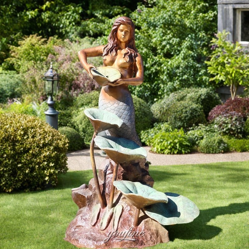 bronze mermaid fountain