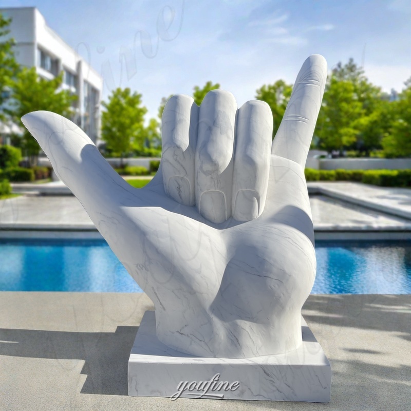 Marble six gesture sculpture