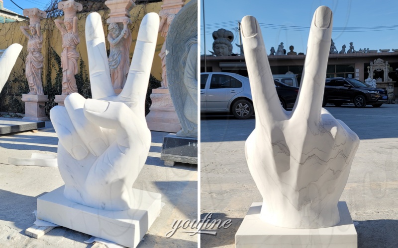 Marble yah hand sign detail