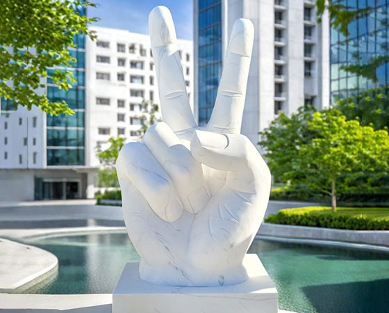 Marble yah hand sign