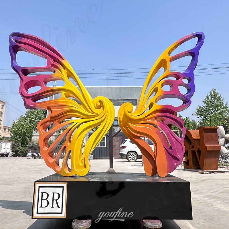 metal butterfly sculpture