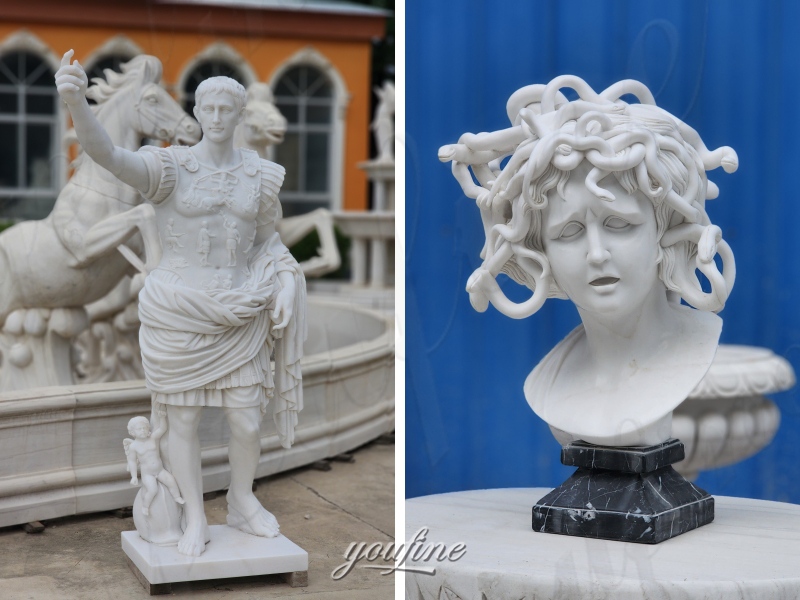 Augustus of Prima Porta Statue and Medusa Bust in YouFine