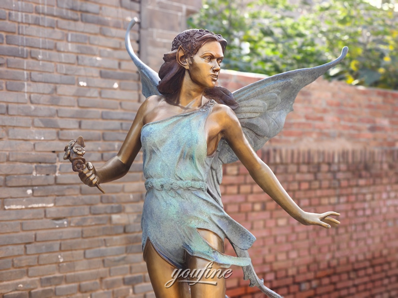bronze fairy garden statue details