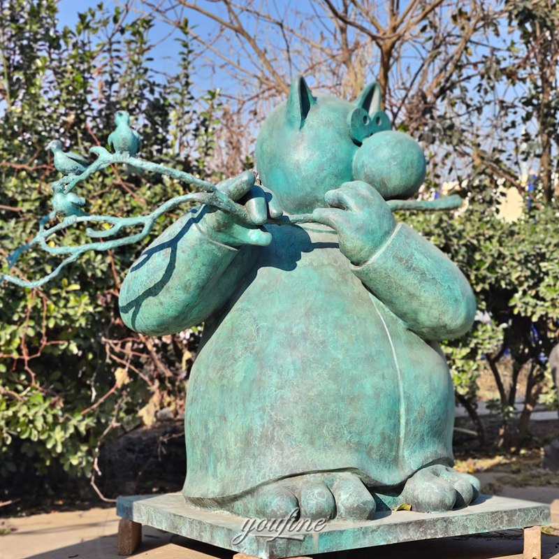 bronze Le Chat sculpture