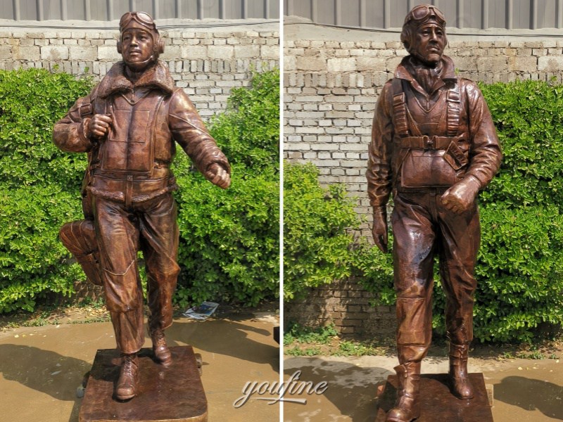 bronze The Aviator statue
