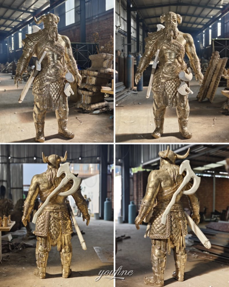 bronze viking after polishing