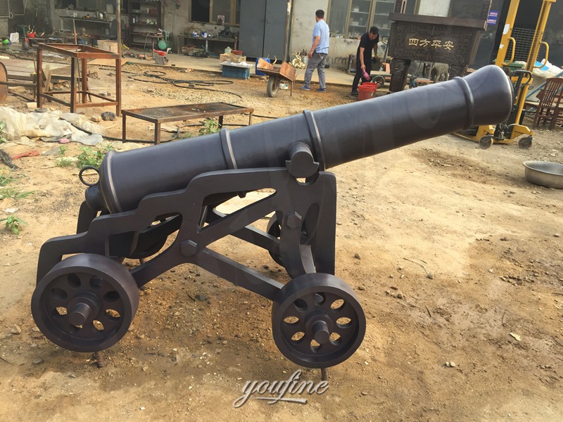 Cannon bronze statue