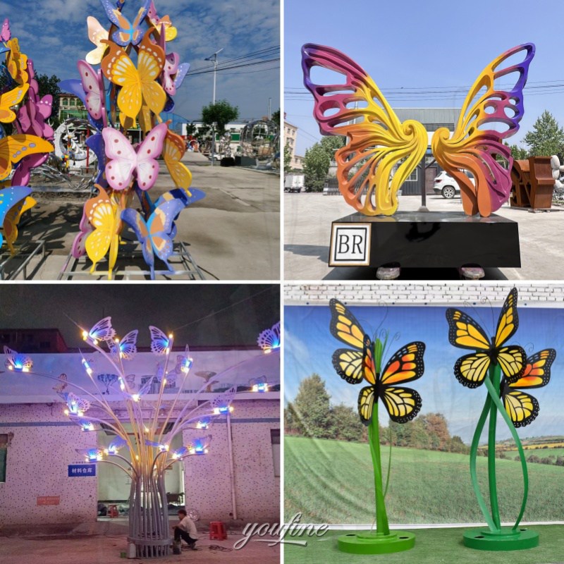 Different Butterfly Sculptures in YouFine Factory