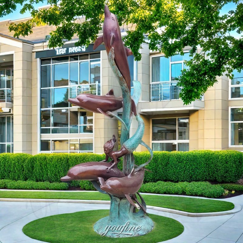 dolphin garden statue