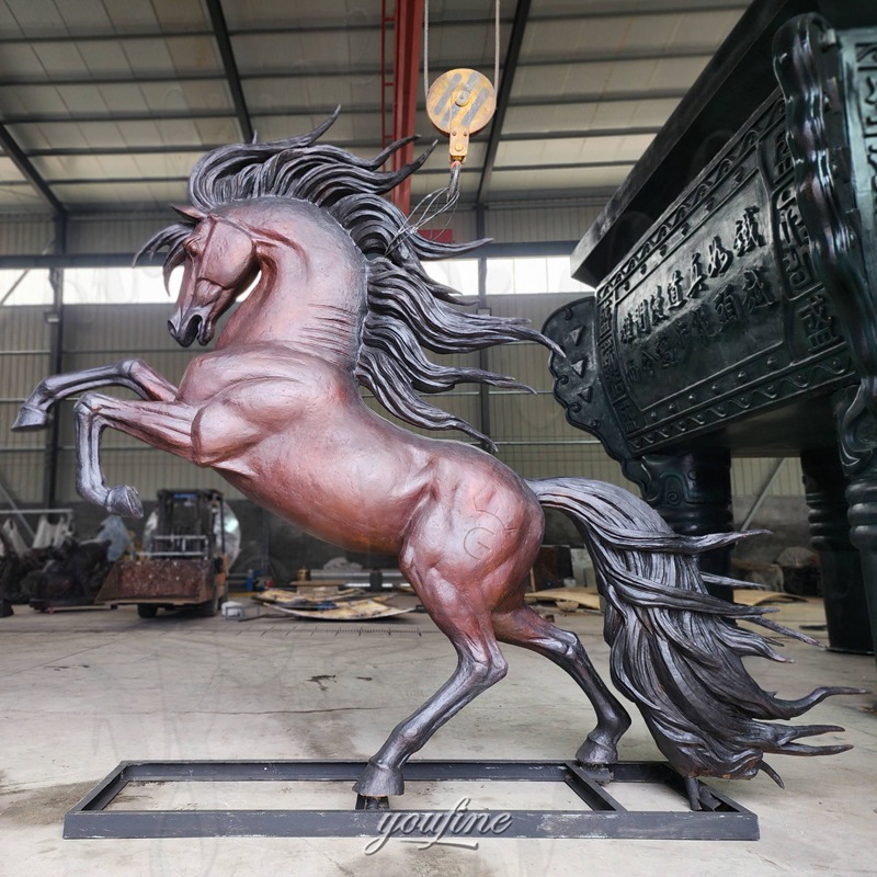 jumping horse statue