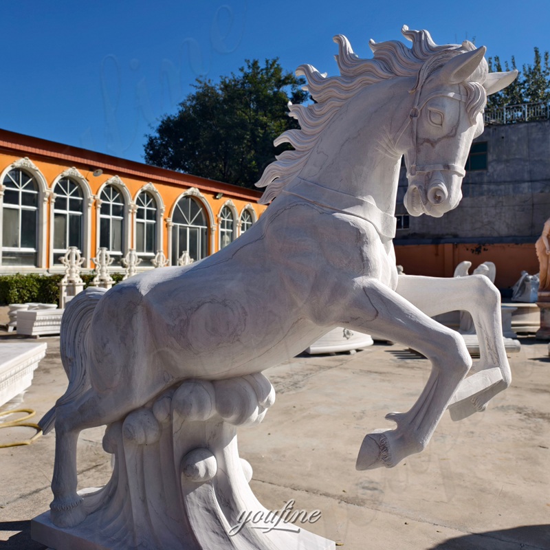 large white horse marble sculpture