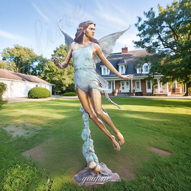 life size bronze fairy garden statue