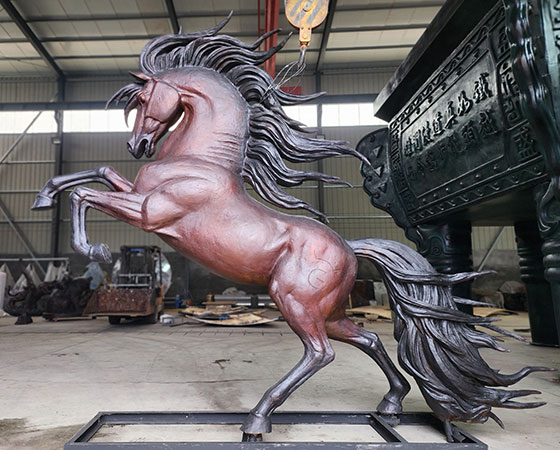 life size jumping horse statue