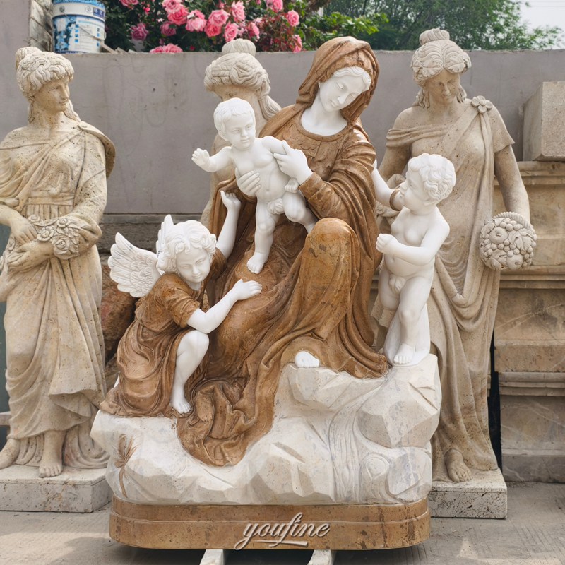 life size madonna and child garden statue