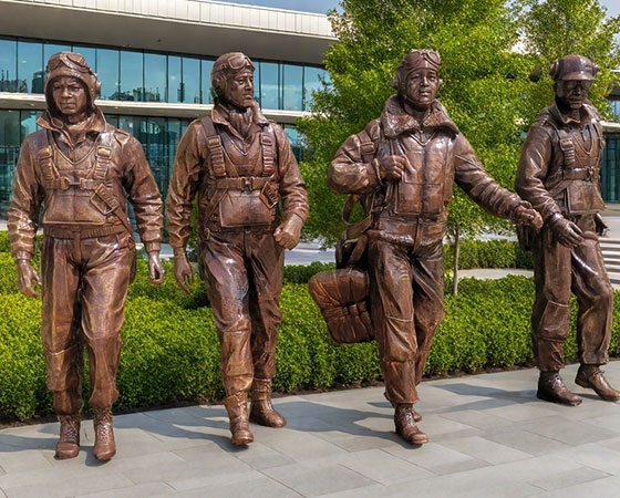 life size The Aviator statue