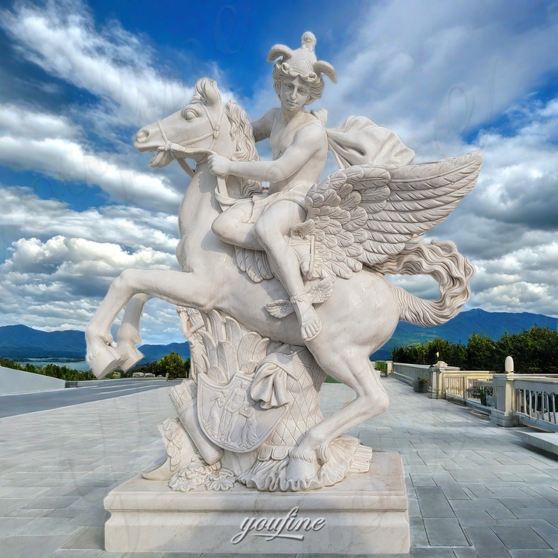 mercury riding pegasus statue