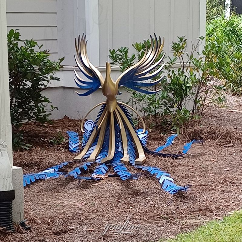 stainless steel phoenix sculpture feedback from USA