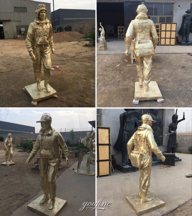The Aviator statue after polishing