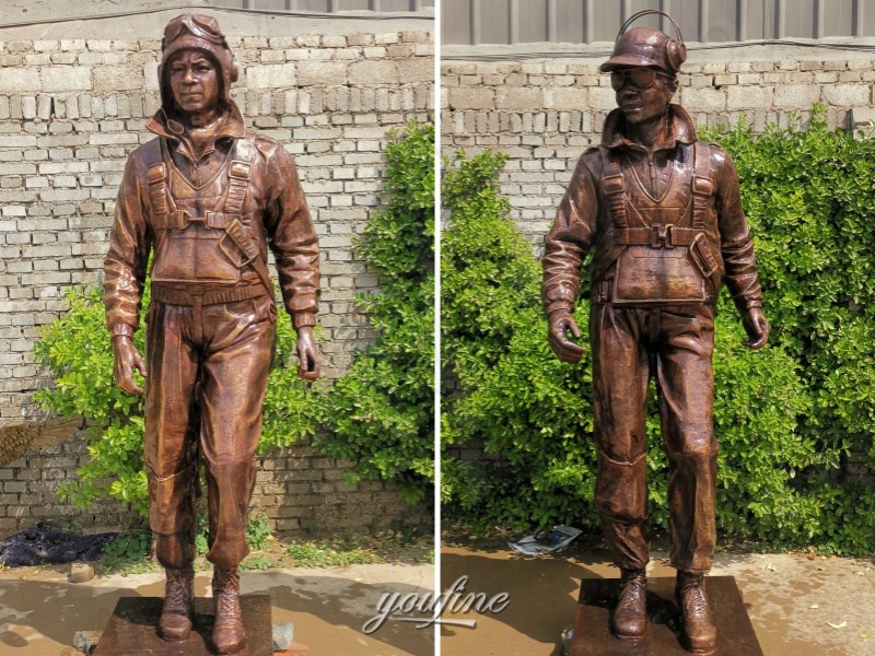 The Aviator statues