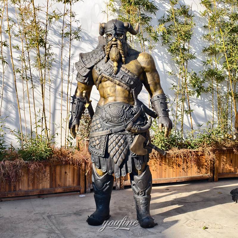 viking bronze statue