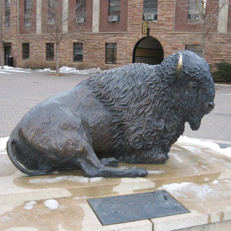 bronze Ralphie the Buffalo Statue