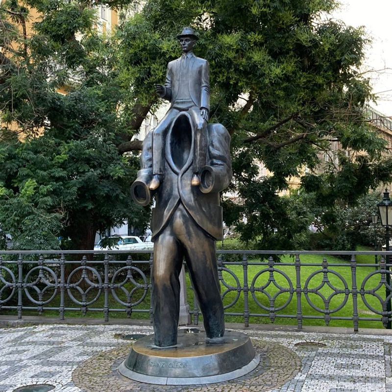 bronze sculpture of Franz Kafka