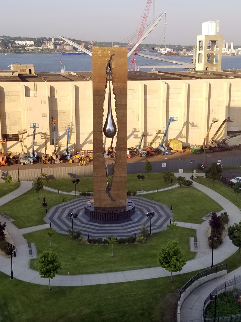 bronze teardrop sculpture