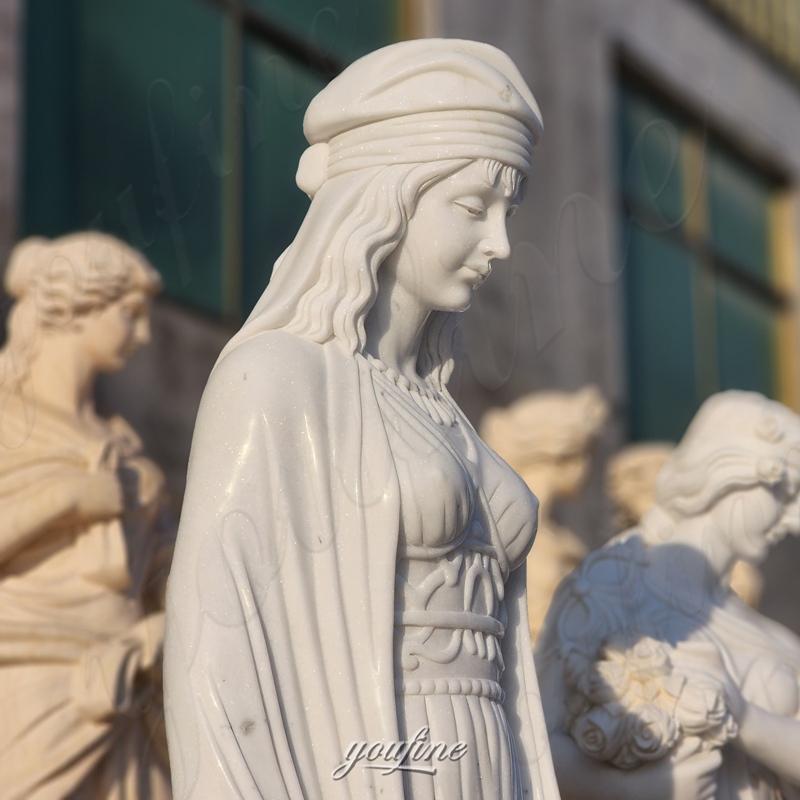 hand carved marble garden sculpture